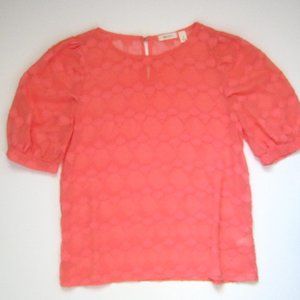 Everly Sheer Coral Blouse